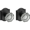 thumbnail image 2 of Baldwin Reserve FDCRYTAR190 Full Dummy Crystal Knob and Traditional Arch Rose Satin Black Finish, 2 of 7