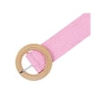 thumbnail image 2 of INSPIRE CHIC Women's Cotton and Linen Style Plastic Straw Braided Belt Circle Buckle for Dresses 96x5cm/37.8x2.0" Pink, 2 of 6