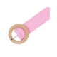 thumbnail image 2 of Cinturón trenzado de paja de plástico estilo algodón y lino para mujeres INSPIRE CHIC con hebilla circular para vestidos 96x5cm/37.8x2.0" Rosa, 2 of 6