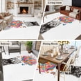 thumbnail image 5 of Funny Raccoon Area Rugs 5'x7', Washable Small Throw Rugs for Laundry Room Playroom, Modern Abstract Art Colorful Clouds Indoor Outdoor Rug Non-Slip Low Pile Carpet Runner Reversible Floor Mats, 5 of 8