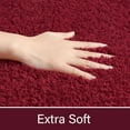 thumbnail image 4 of Junovo Soft Bathroom Rug Runner Absorbent Microfiber Bath Rugs for Bathroom Non Slip Bath Mat for Tub, Shower Floor,24"x60",Red, 4 of 6