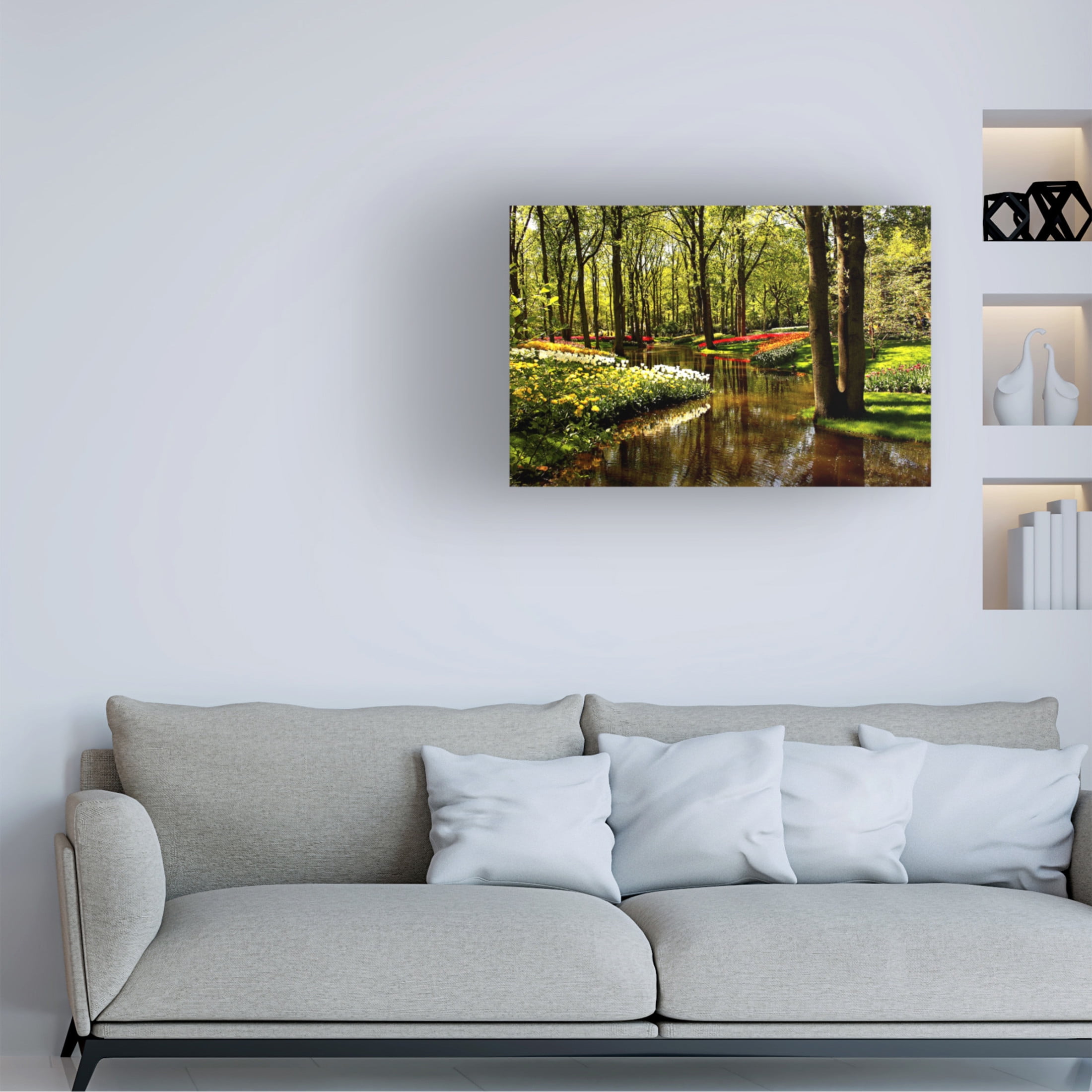 Canvas Wall Art - DANE 'Keukenhof Gardens 2' Wall Art for Living Room, Bedroom, or Office Décor by Trademark Fine Art - 19 x 12 Inches