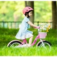 RoyalBaby Spring Kids Bike Girls 14 Inch Bicycle with Basket for Ages 39 Years Training Wheel