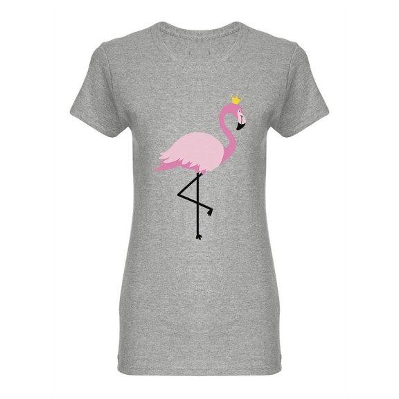 Cute Pink Flamingo Design Shaped T-Shirt Women -Image by Shutterstock, Female XX-Large