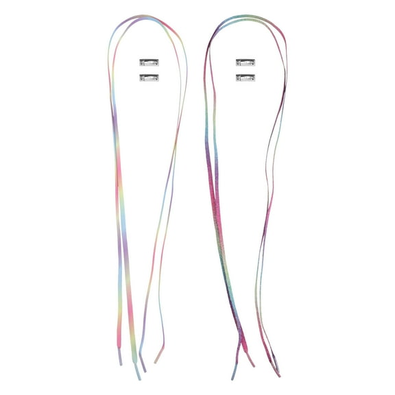 Soimiss 2Sets Sports Shoelaces No Tie Shoelaces Adjustable Length for Shoes