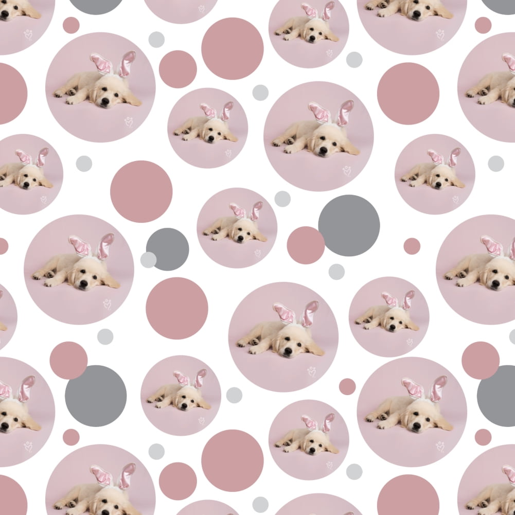 Golden Retriever Puppy Dog Rabbit Bunny Ears Premium Gift Wrap Wrapping Paper Roll