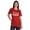 Red, variant on Inkmeso Womens Officially Vaccinated Funny Pro-Vaccine Crew Neck T-shirt Tops
