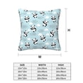thumbnail image 2 of Throw Pillow Covers, Cute Panda Bear Soft Square Pillow Cases with Invisible Zipper for Couch Bed Sofa, Farmhouse Fall Home Decor 16"x16", 2 of 7