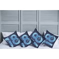 thumbnail image 2 of Ambesonne Blue Throw Pillow Cover 4 Pack, Galaxy Star Birthday, 20", Dark Blue and Sky Blue, 2 of 5