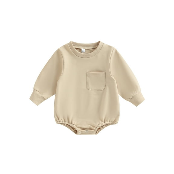 Bagilaanoe Newborn Baby Girl Boy Oversized Romper Sweatshirt Long Sleeve Bodysuit Pullover 6M 12M 18M 24M Infant Casual Tee Tops