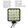 thumbnail image 2 of Yeacher 1Pcs 48W 3.3inch LED Work Light Square Spot Lights 6500K LED Driving Light for, 2 of 8