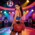 thumbnail image 7 of Tassel Faux Leather Handbag Large Capacity Top Handles Shoulder Bag 3In1 Convertible Satchel With Removable Crossbody Strap Soft Textured Purse For Women Everyday Work Travel Use, 7 of 7