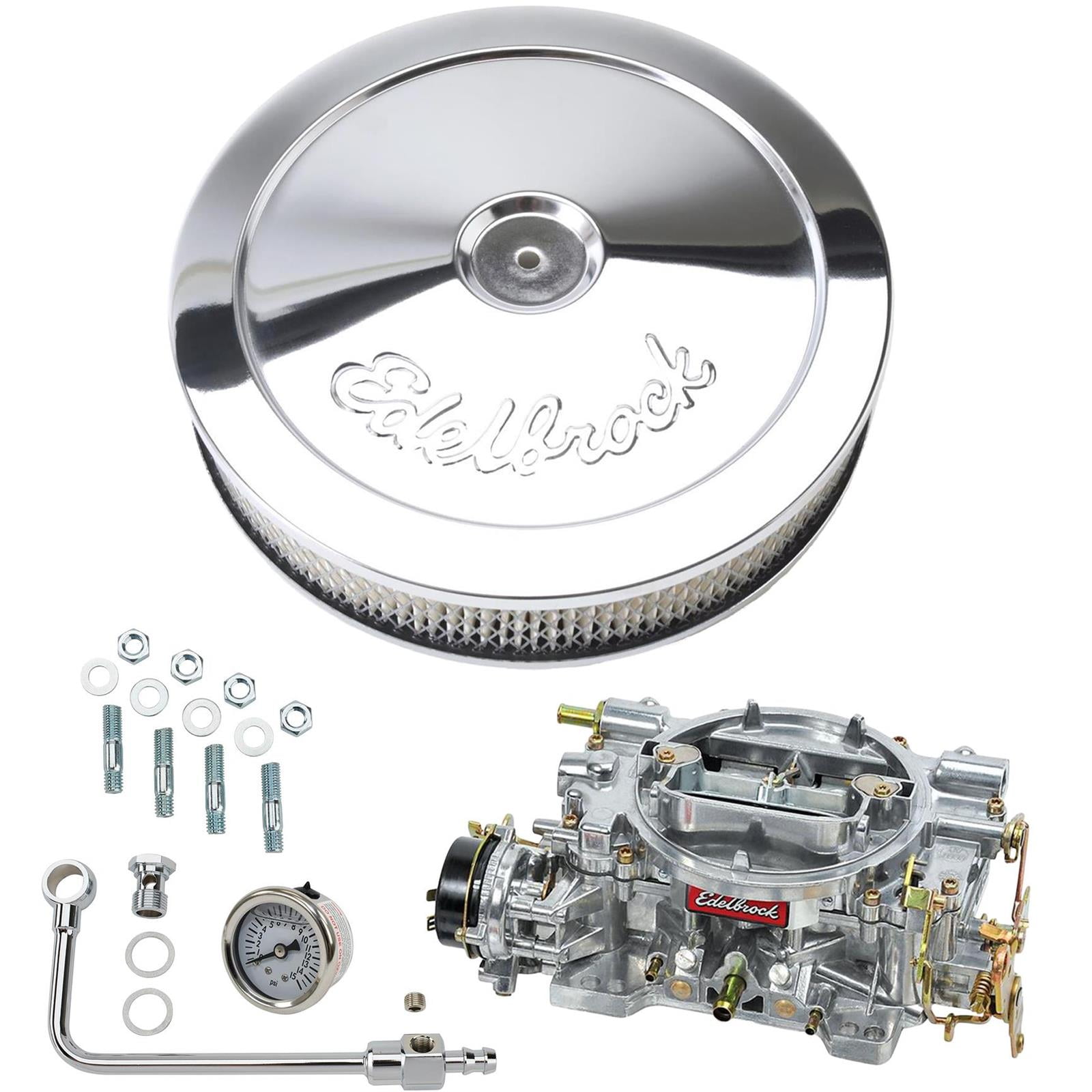 Edelbrock 1406 Performer 600 CFM Elect. Carb/Air/Fuel Kit,Pro-Flo