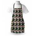 thumbnail image 4 of Aloha Apron, Pattern with Cocktails and Hibiscus Blossoms on Zebra Background Hawaiian Luau Theme, Unisex Kitchen Bib with Adjustable Neck for Cooking Gardening, Adult Size, Multicolor, by Ambesonne, 4 of 4