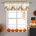 thumbnail image 6 of Fall Pumpkin Valances for Windows, 54 x 18in, Sunflower Maple Leaf Deciduous Pastoral Rod Pocket Kitchen Valance Curtain Light Filtering Window Treatments for Living Room Bedroom, 1 Panel, 6 of 7