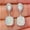 White, variant on Princess Cut Blue/White Opal Ear Studs Womens White Gold Filled Wedding Earrings