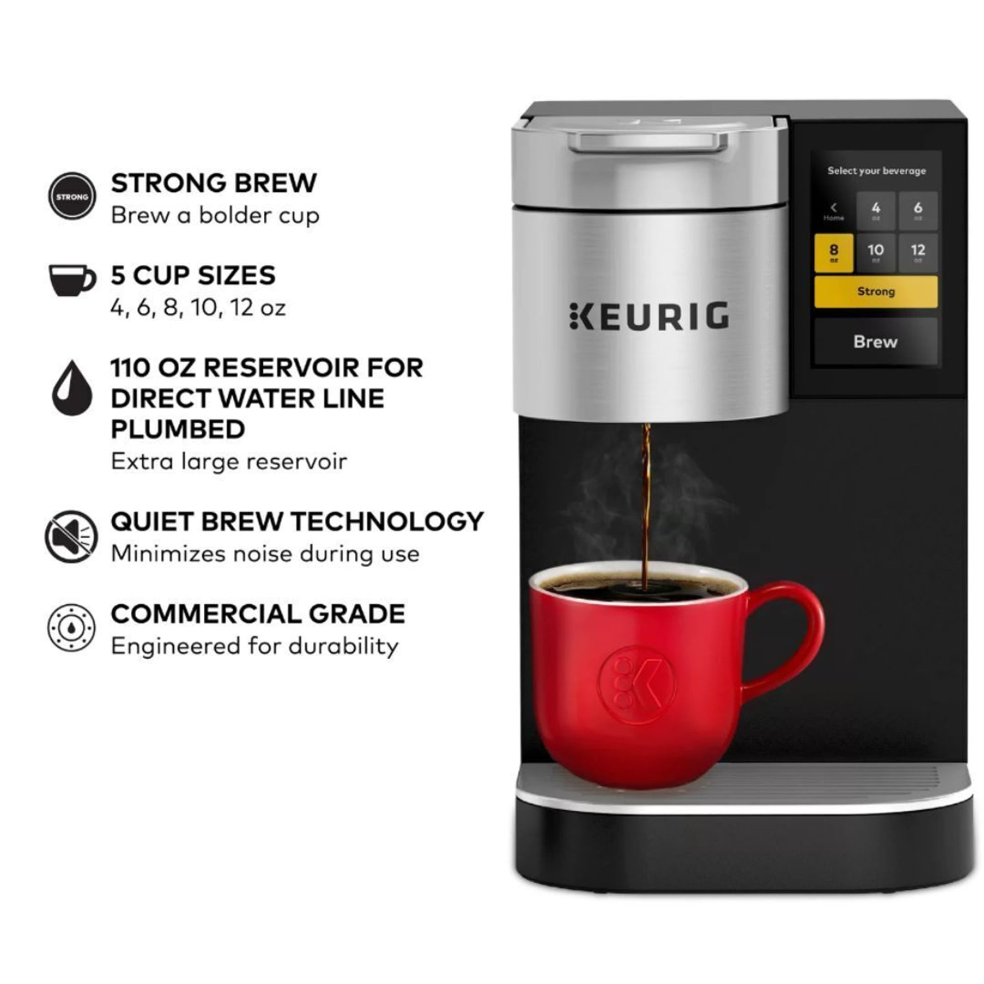 Keurig K-2500TM 5-Cups Automatic Coffee Maker, Black/Silver (386071)