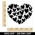thumbnail image 2 of Adorable Heart Made of Hearts and Dots Square Rubber Stamp Stamping Scrapbooking Crafting - Small 1.25in, 2 of 7