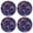 Peacock Feathers, variant on WIRESTER Drink Round Fabric Felt Neoprene Coasters Set of 4pcs, Pineapple