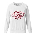 thumbnail image 4 of VOONCAS Womens Shirts Spring Fall Ladies Tops Casual Crew Neck Valentine's Day Graphic White Long Sleeve Shirts for Women Size L, 4 of 4