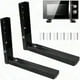 thumbnail image 1 of 2-Pack Universal Microwave Wall Bracket with 6 Screws for Microwave Oven Support (Black), 1 of 5