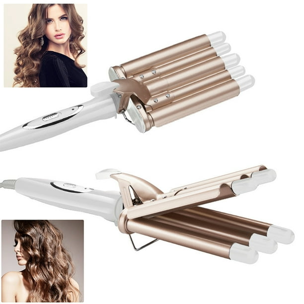 Hair Waver, 5 Barrel Curling Iron Wand Crimper Hair Iron 5 Barrel Hair Crimper Temperature