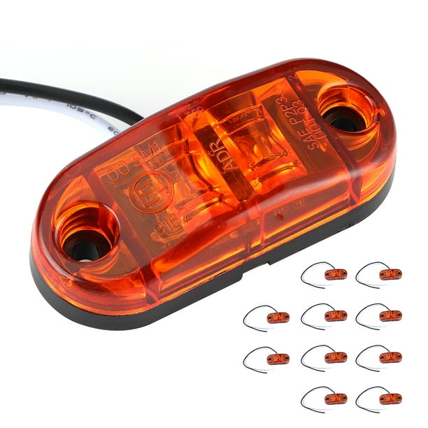 Luz de posición lateral, 10 piezas, 2,5 pulgadas, 2 LED, luz de posición lateral, lámpara diseñada para profesionales