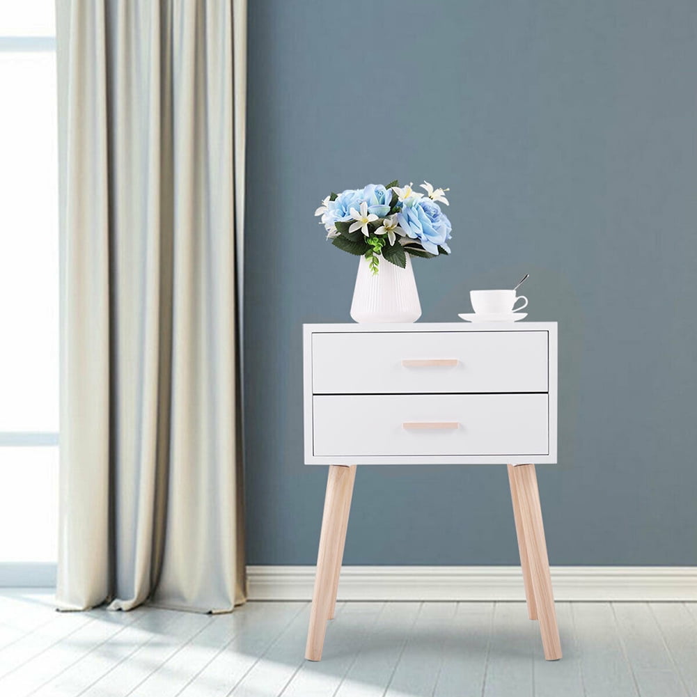 Kepooman Set of 1 Nightstands for Bedroom, White End Table for Living Room, 2-Tier Bedside Table for Home Office Kepooman Set of 1 Nightstands for Bedroom, White End Table for Living Room, 2-Tier Bedside Table for Home Office