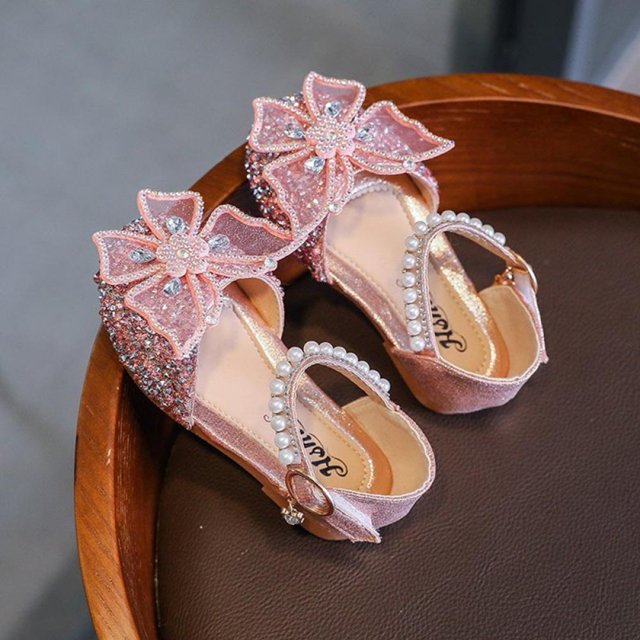 Greyghost Nouvelles Chaussures de Performance pour Filles avec Nœud Sandales à Sequins à la Mode