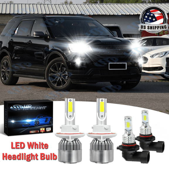 LED Headlight   Fog Light Bulbs 6000K For Ford Explorer 2006 2007 2008 2009 2010