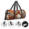 thumbnail image 4 of Rocae Various Pumpkins Print Round Travel Duffel Bag and Fitness Bag, Women's Waterproof Weekend Tote, Men's Travel and Fitness Essentials, 4 of 8