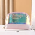 thumbnail image 3 of Bolsa de maquillaje Bolsa de artículos de tocador impermeable portátil Bolsa de cosméticos iridiscente para mujeres y niñas, 3 of 5