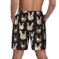 thumbnail image 4 of Uemuo Flowe Rooster Pattern Mens Swim Trunks Quick Dry Board Shorts with Mesh Lining, Stretch Beach Shorts Quick Dry No-Chafing Board Shorts-Medium, 4 of 9