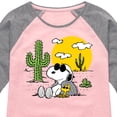 thumbnail image 3 of Peanuts - Snoopy & Woodstock - Toddler And Youth Girls Raglan Graphic T-Shirt, 3 of 6