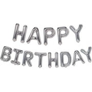 Haobase Happy Birthday Balloons Banner, 16 inch Aluminum Foil Letters Birthday Sign for Birthday Party Decoration