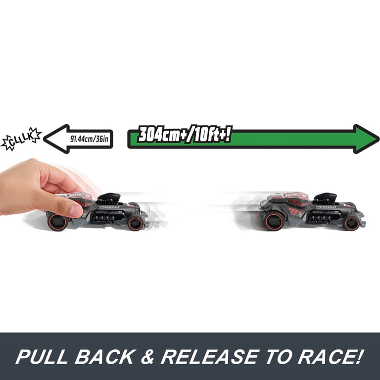 ホットウィール PULL-BACK SPEEDERS 3台セット 謎車 Hot Wheels Pull-Back Speeders Toy Car in 1:43 Scale, Pull Car