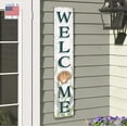 thumbnail image 4 of My Word! Welcome Coastal Scallop Shell Porch Board Welcome Sign and porch leaner for Front Porch, Yard, Deck, Patio, or Wall - Indoor Outdoor Decorative Farmhouse Rustic Vertical Home Decor 8"x46.5", 4 of 5