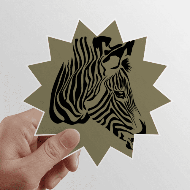 Feature Pinto Head Brown Animal Sun Vinyl Sticker Luggage Graffiti Flower Decal