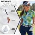 thumbnail image 6 of Binienty Tropical Palm Tree Matching Shirts for Couples Versatile Fashion Shirts Workout Tops with Zipper Neck Short Sleeve Classic Fit Shirts for Golf Running Sports, 6 of 7