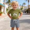 thumbnail image 4 of Boys Two Piece Outfit Round Neck Car Print Short Sleeve Tee and Solid Color Shorts Drawstring Elastic Waist Casual Summer Set GN1 3 Years-4 Years, 4 of 4