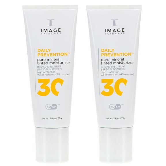 IMAGE Skincare DAILY PREVENTION Pure Mineral Tinted Moisturizer SPF 30 2.6 oz 2 Pack