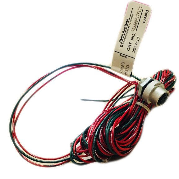 7R3A00A17F120 Micro-Change Receptacle 3-Pole Female Straight INT 12' #18 AWG Leads, RoHS, 1200740054