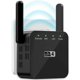 thumbnail image 1 of Repetidor WiFi de 300 Mbps, 2,4 GB, 1 puerto de red RJ45, amplificador de señal de Internet inalámbrico, extensor WiFi ultracompacto, amplificador de Internet fácil de instalar, negro, 1 of 5