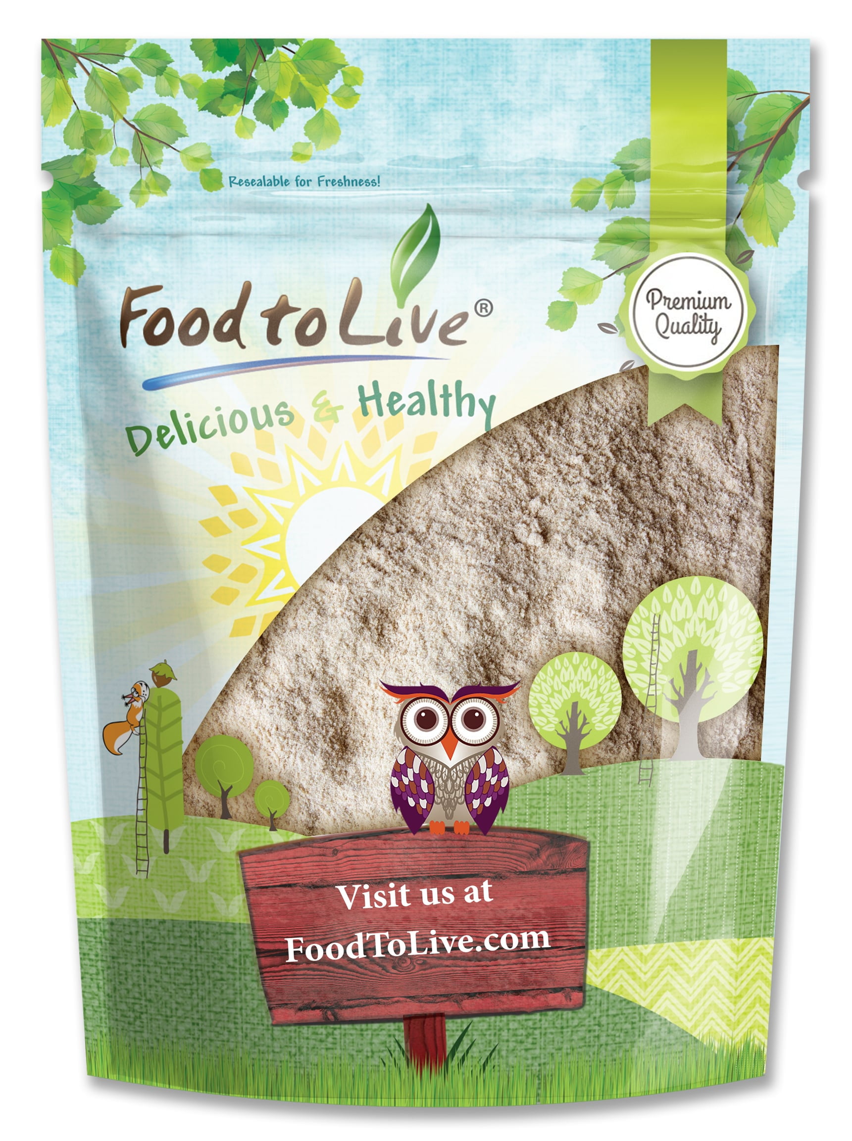 Barley Flour, 2 Pounds Stone Ground from Whole Hulled Barley, Kosher