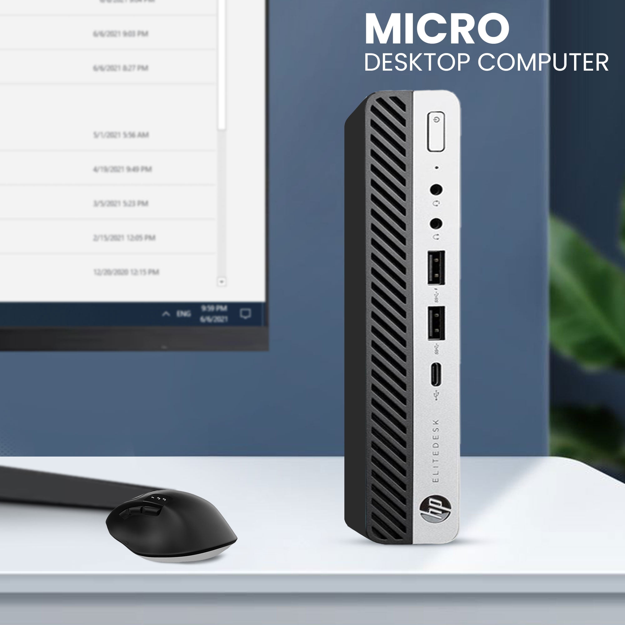 Restored HP EliteDesk 705 G4 Desktop Mini PC AMD Ryzen 5 Pro 2400GE Quad Core Processor, 16GB Ram, 256GB SSD, WiFi, Keyboard and Mouse, Windows 11 Pro (Refurbished)