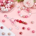 thumbnail image 3 of 100Pcs 5 Colors Pink Acrylic Beads 16mm Bubblegum Beads Bulk Valentines Round Plastic Chunky Charm Ball Gum Focal Loose Spacer, 3 of 7
