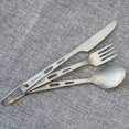 thumbnail image 3 of Greenne Titanium Spork Fork Spoon Cutter Chopsticks Camping Utensils Travel Cutlery Set, 3 of 8