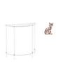 thumbnail image 1 of Mesita de noche de acrílico,Mesa auxiliar de acrílico transparente Mesa auxiliar transparente en capas,Mesa pequeña de acrílico,mesita de noche pequeña,compacta,Figura de, 1 of 8