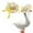 520_Yellow, variant on Summer Hats For Porch Geese Adorable Flower Hats Colorful Options With Ribbon Accents Perfect For Outdoor Decor & Stylish Farmhouse Accents,Red