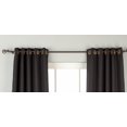 thumbnail image 2 of Black Ring Top Matka Raw Silk Curtain / Drape  - 60W x 84L - Piece, 2 of 2